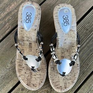 385 Fifth beaded thong wedges, 10